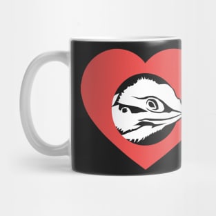 Cute Heart & Bearded Dragon Mug